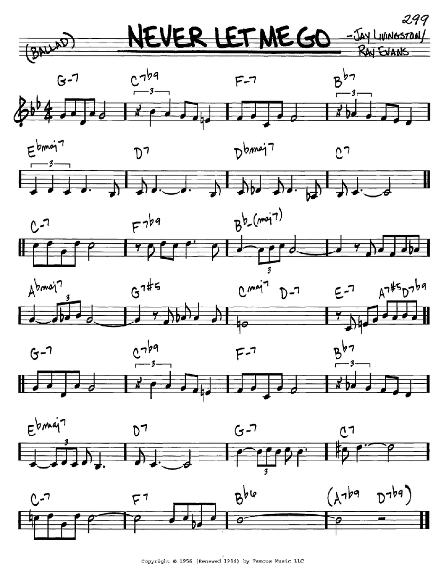 Never Let Me Go Piano scores gallery preview page 1