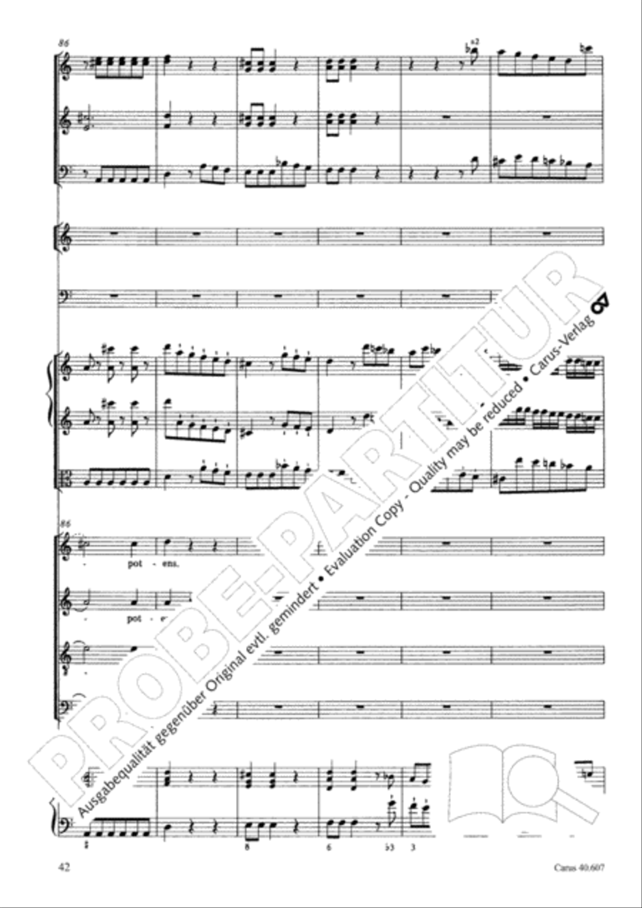 Mass in time of war (Missa in tempore belli) 4-Part scores gallery preview page 53