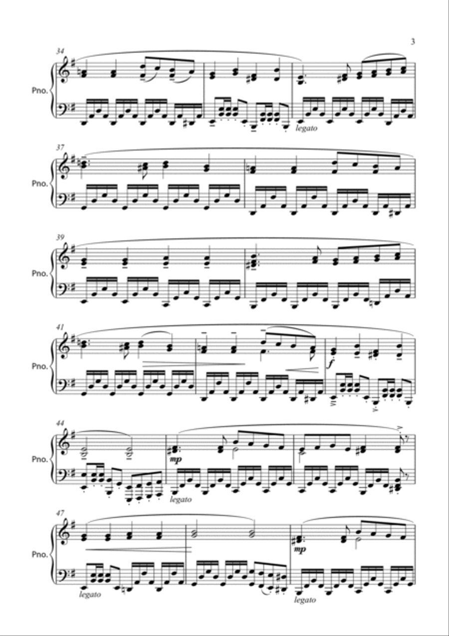 Ukrainian National Anthem Piano Arrangement Piano Solo scores gallery preview page 3