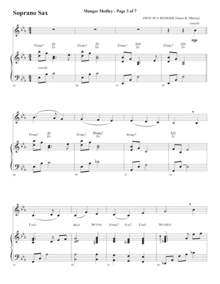 Manger Medley - Soprano Sax image number null