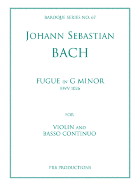 Fugue in G Minor for Violin, Harpsichord