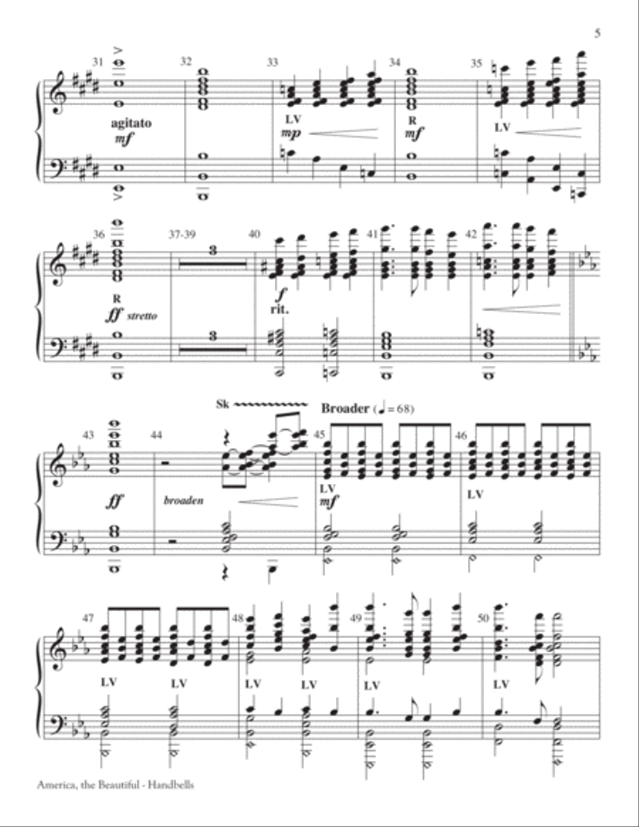 America, the Beautiful 4-Part scores gallery preview page 4