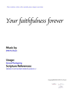 Your faithfulness forever