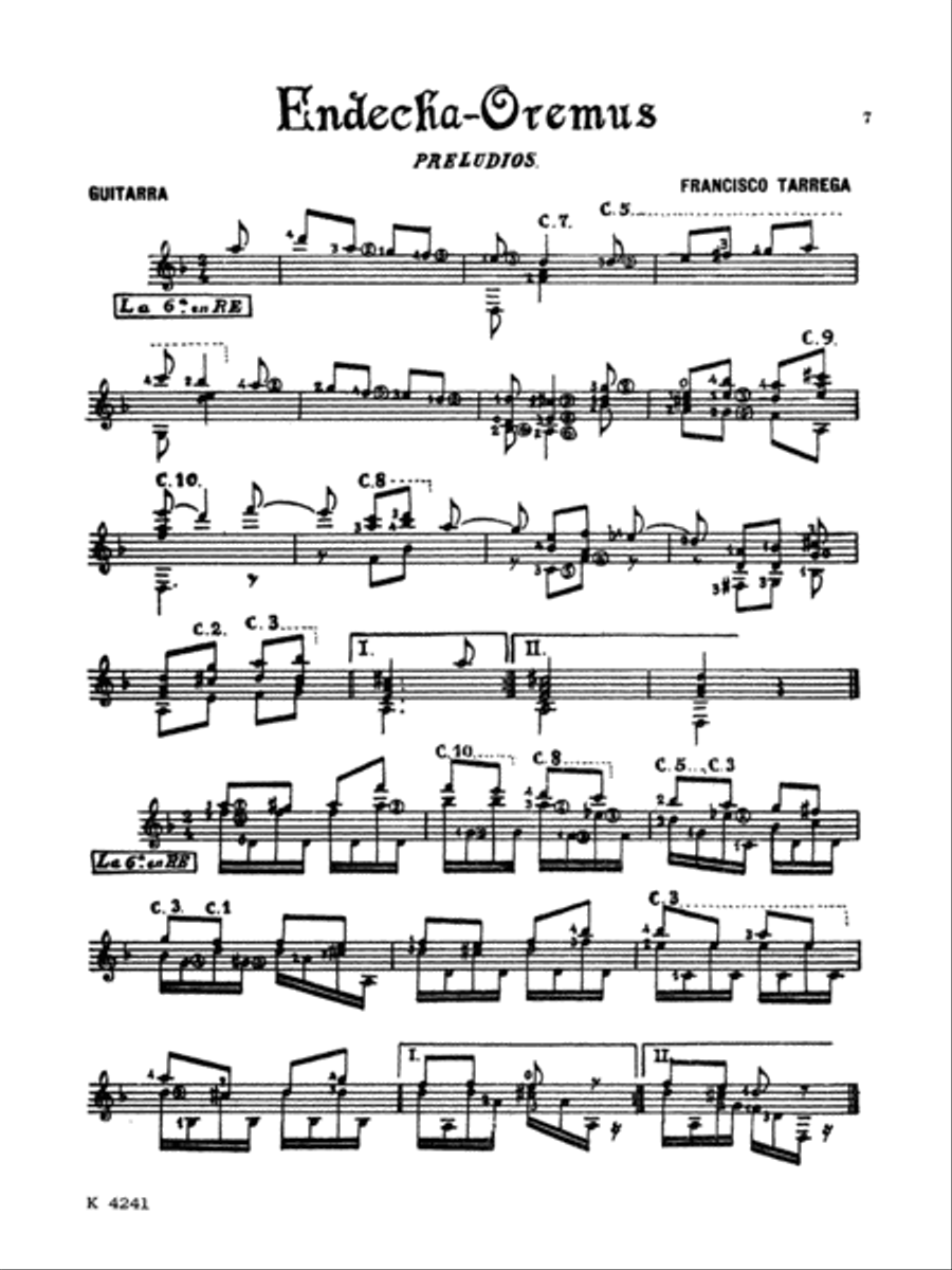 Tárrega: Album of Selected Works Acoustic Guitar scores gallery preview page 1