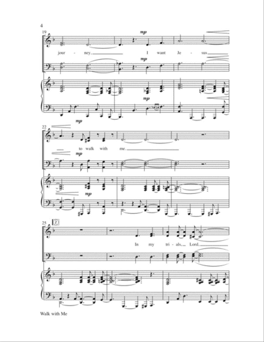 Walk with Me 4-Part scores gallery preview page 4