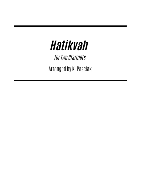 Hatikvah (for Two Clarinets) image number null
