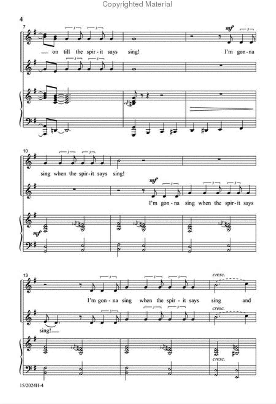 I'm Gonna Sing SSA scores gallery preview page 3