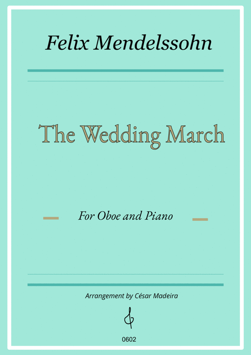 The Wedding March - Oboe and Piano (Full Score) image number null