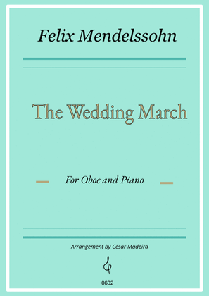 Book cover for The Wedding March - Oboe and Piano (Full Score)