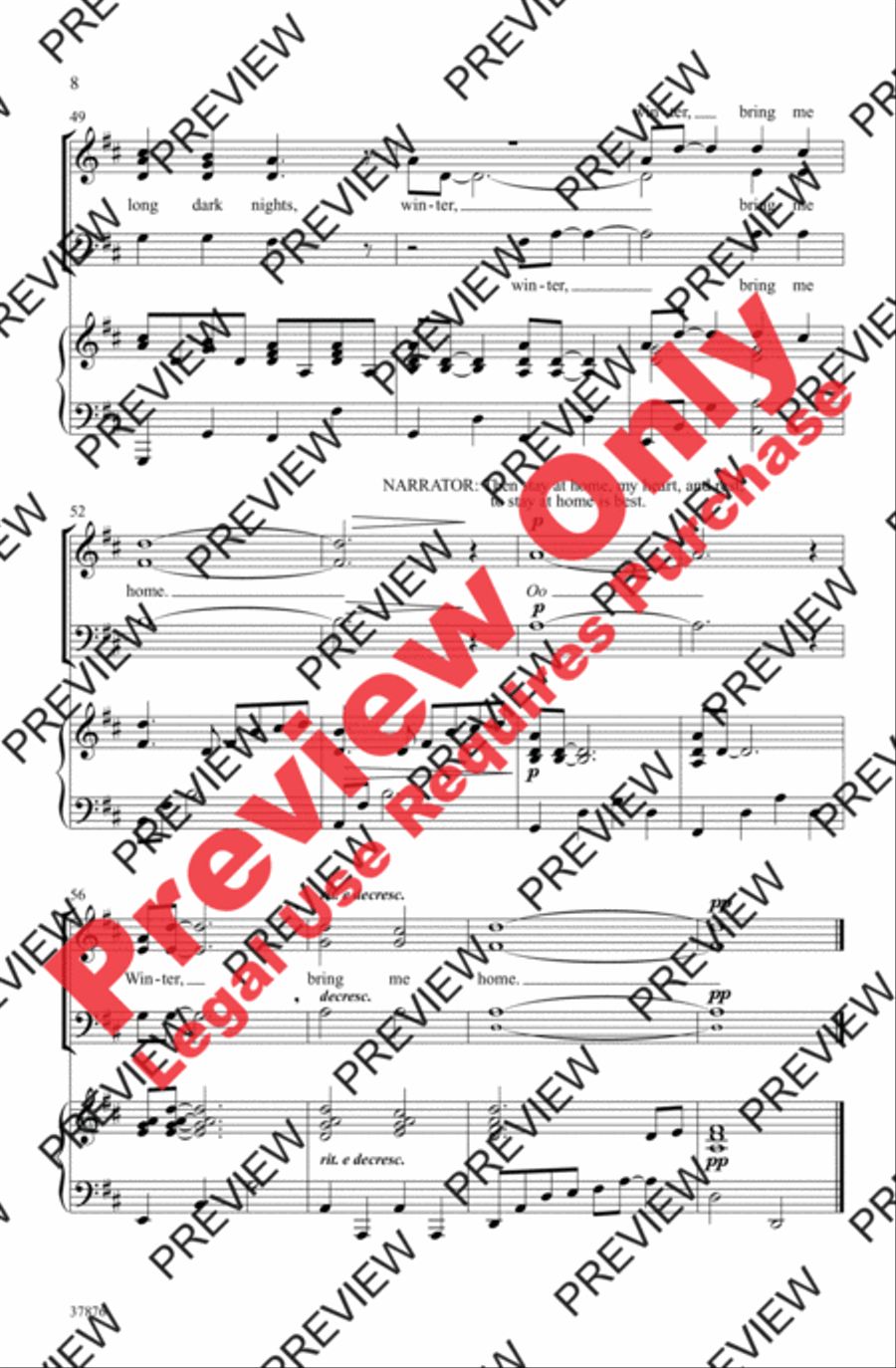 Winter, Bring Me Home 3-Part scores gallery preview page 8