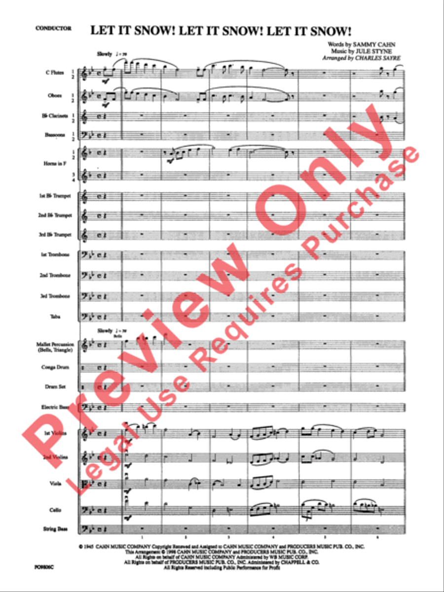 Let It Snow! Let It Snow! Let It Snow! Full Orchestra scores gallery preview page 3