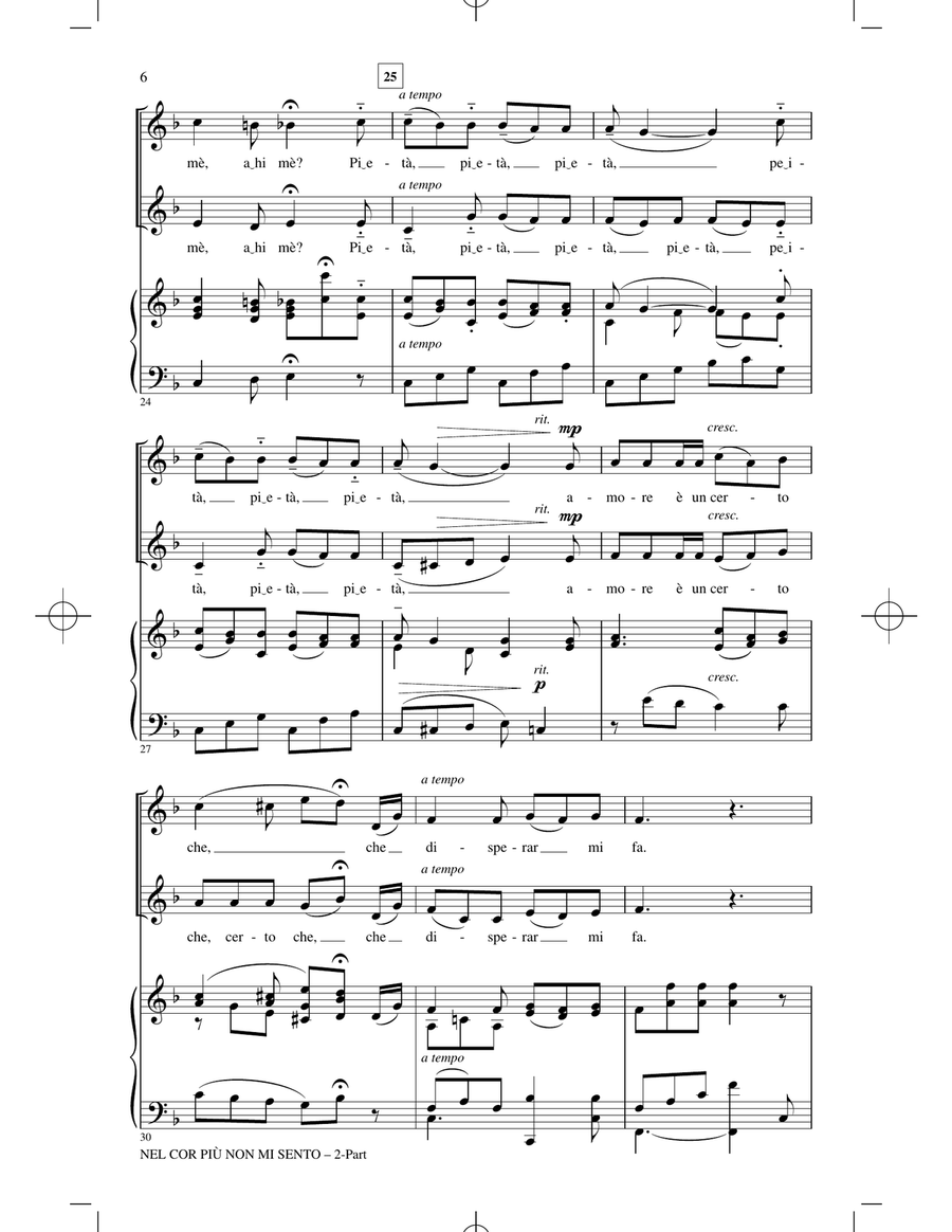 Nel Cor Piu Non Mi Sento 2-Part scores gallery preview page 4