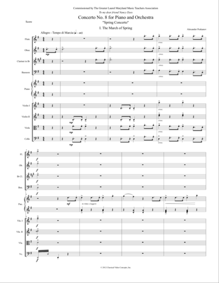 Spring Concerto - Orchestra Score Large Ensemble scores gallery preview page 1