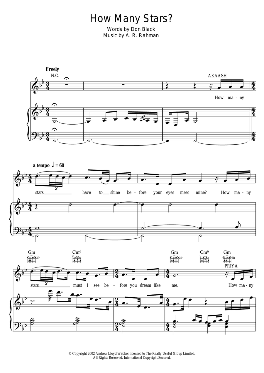 How Many Stars? How Many Stars? Piano, Vocal scores gallery preview page 1