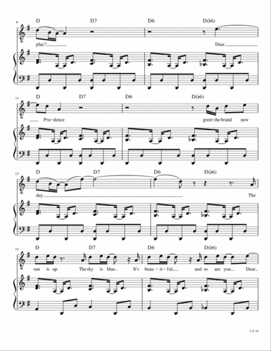 Dear Prudence Voice scores gallery preview page 3