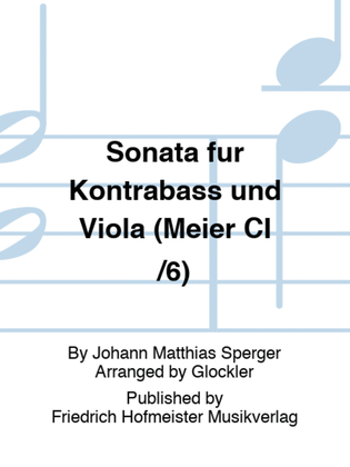 Sonata fur Kontrabass und Viola (Meier CI /6)