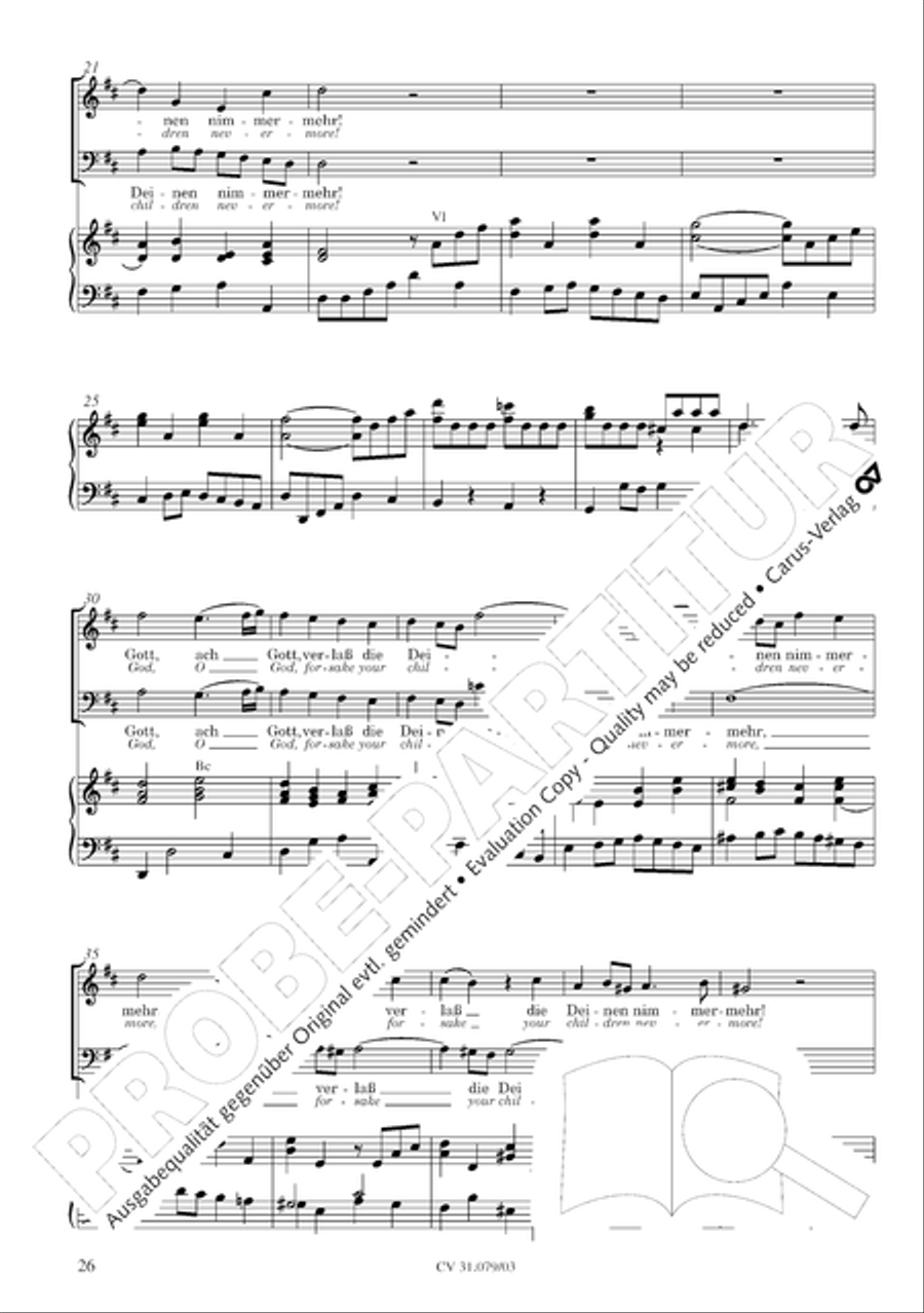 God the Lord is sun and shield (Gott, der Herr, ist Sonn und Schild) 4-Part scores gallery preview page 27