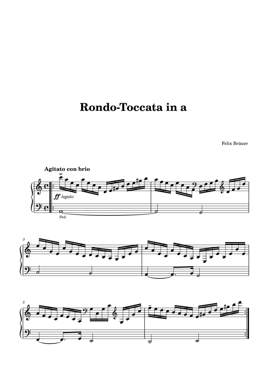 Rondo-Toccata in a-Moll Organ Solo scores gallery preview page 1