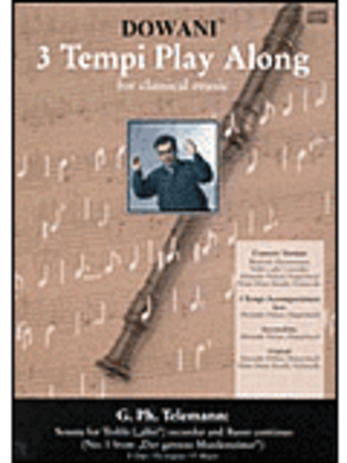 Book cover for Telemann - Sonata in F Major for Treble (Alto) Recorder and Basso Continuo