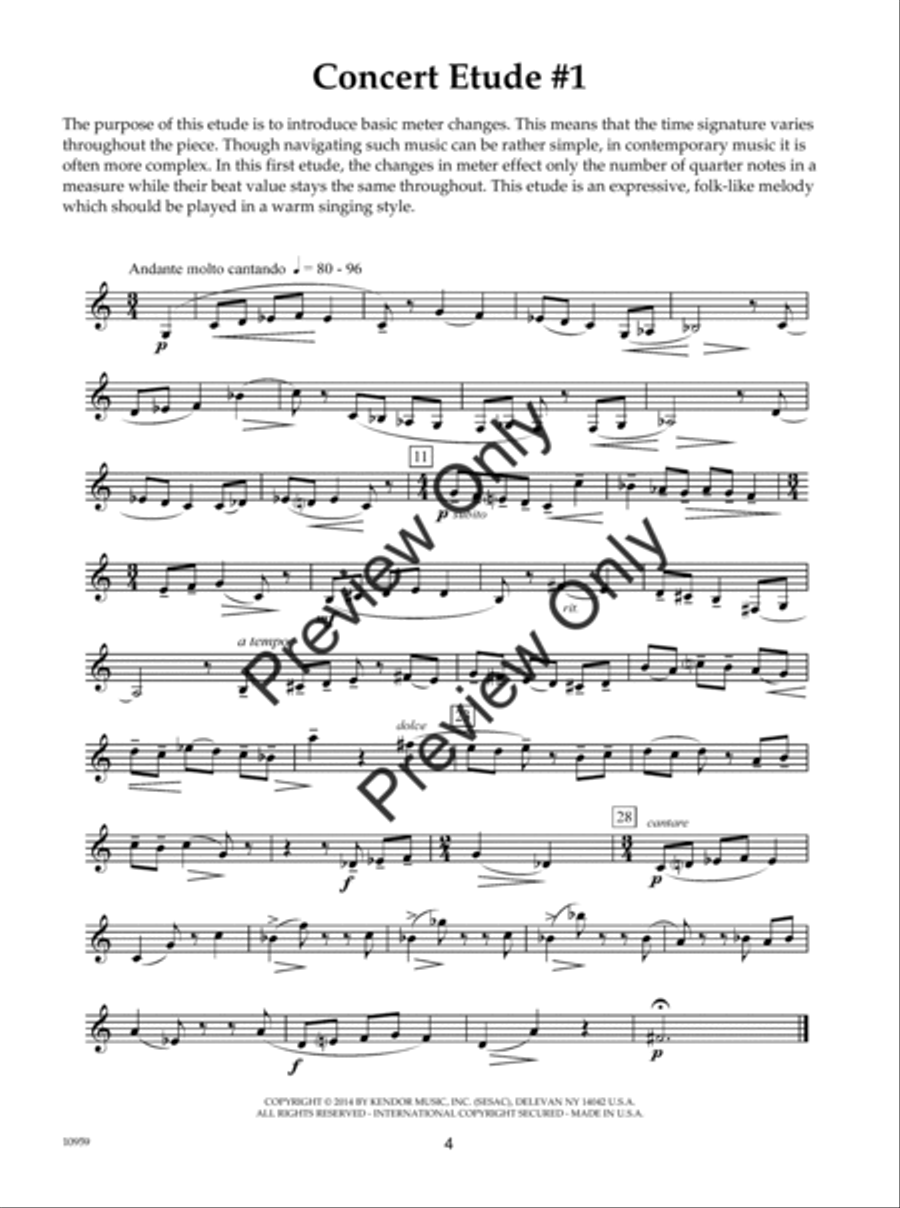 Concert Etudes B-Flat Clarinet scores gallery preview page 5