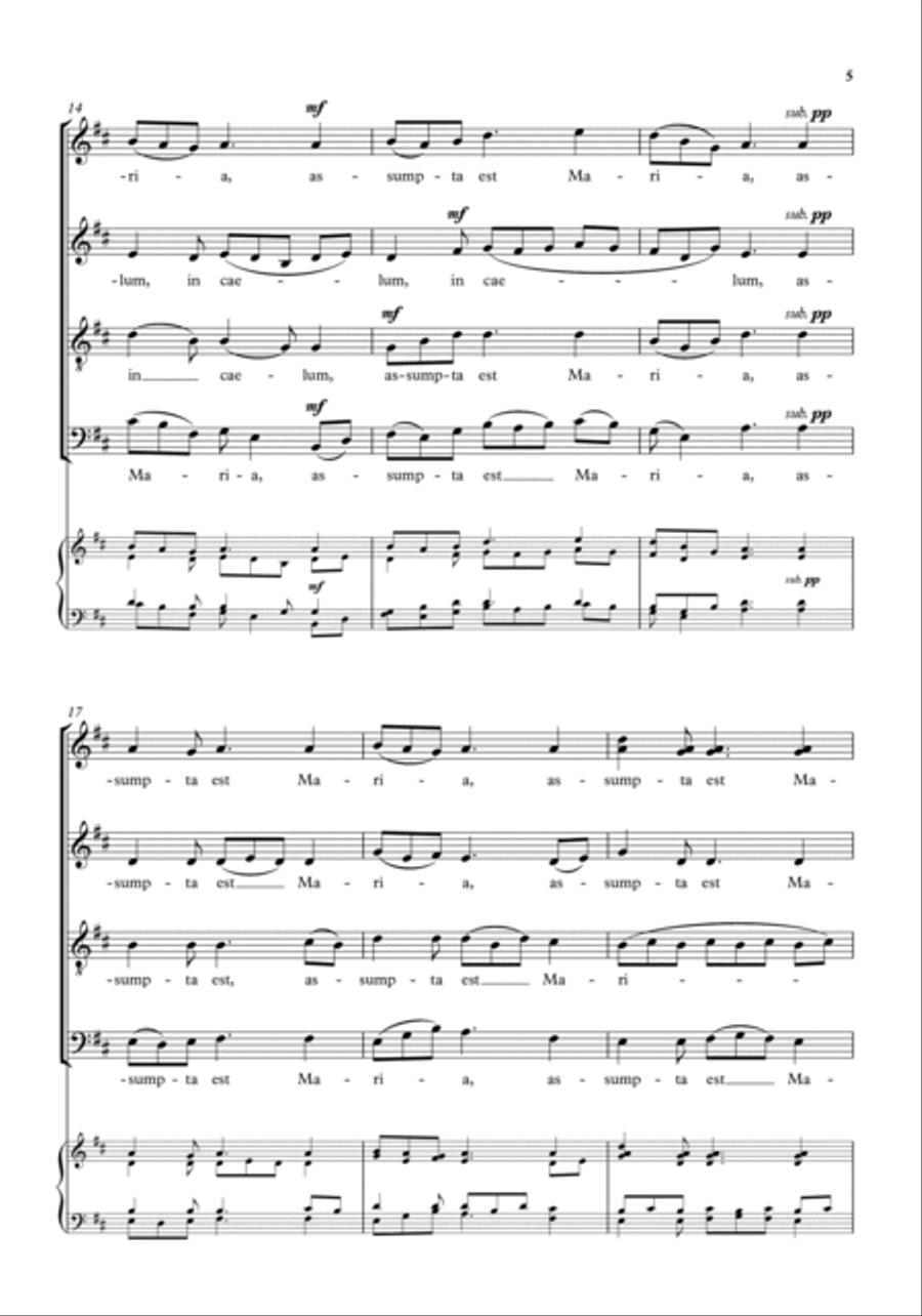 Assumpta est Maria 4-Part scores gallery preview page 4