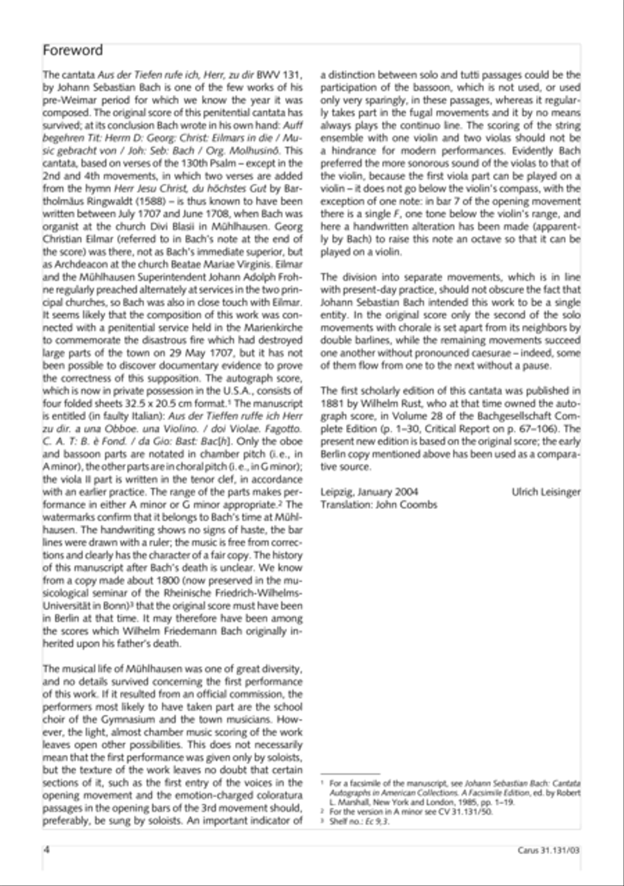 Form the deep, Lord, cried I, Lord, to Thee (Aus der Tiefe rufe ich, Herr, zu dir) 4-Part scores gallery preview page 5