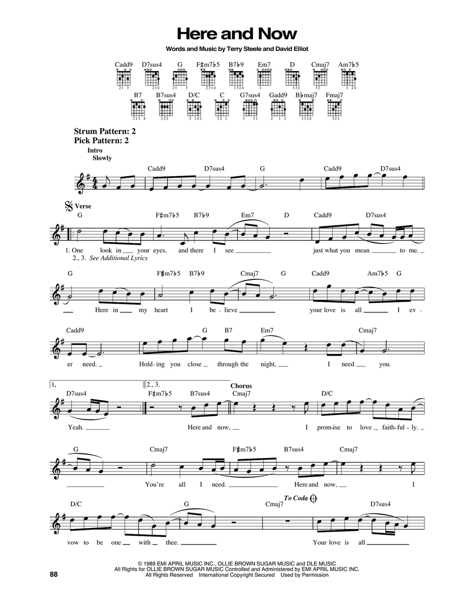 Here And Now Acoustic Guitar scores gallery preview page 1