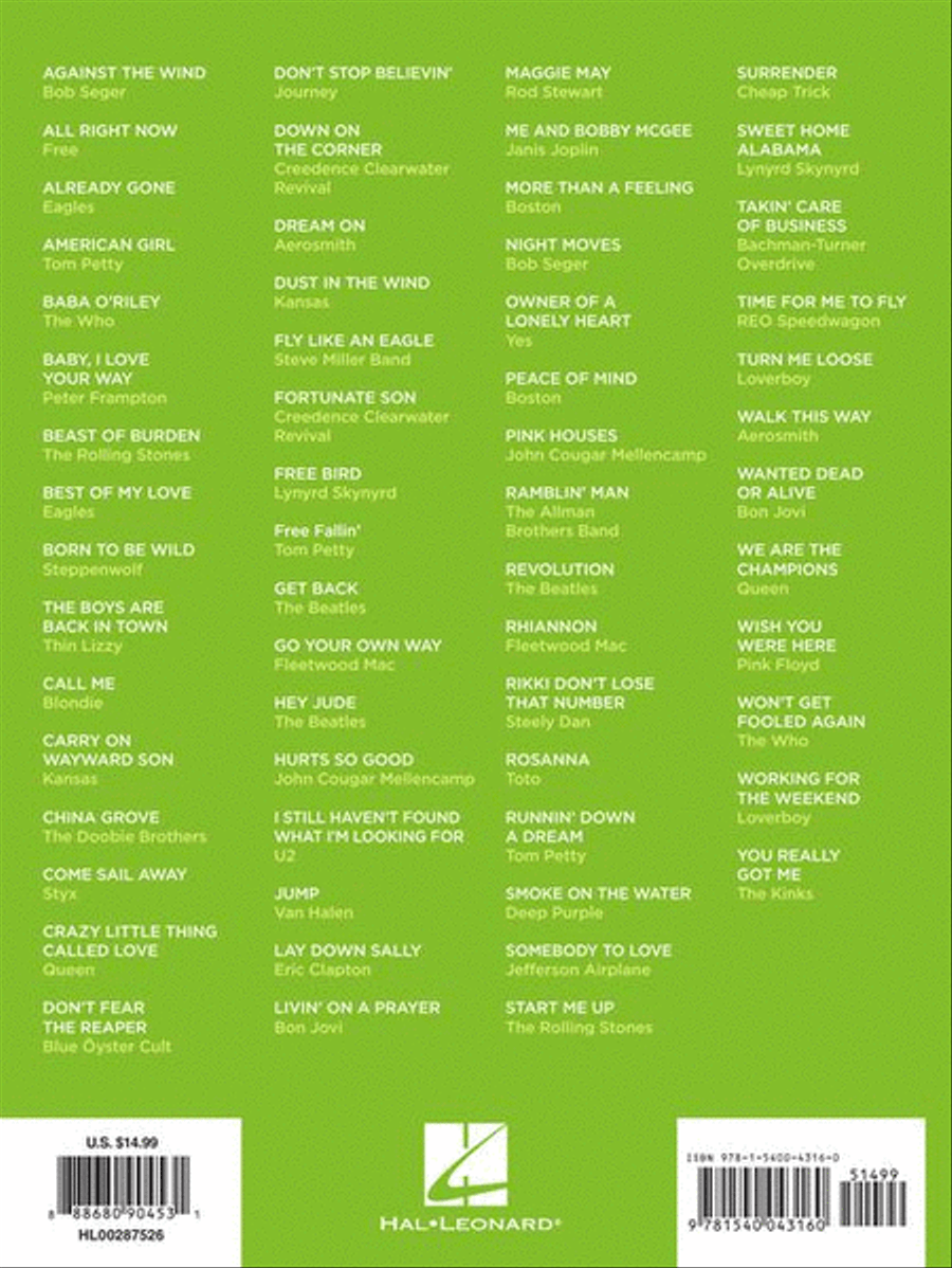 Classic Rock – Super Easy Songbook Easy Piano scores gallery preview page 9
