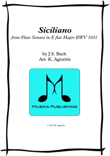 Siciliano - for Saxophone Quartet image number null
