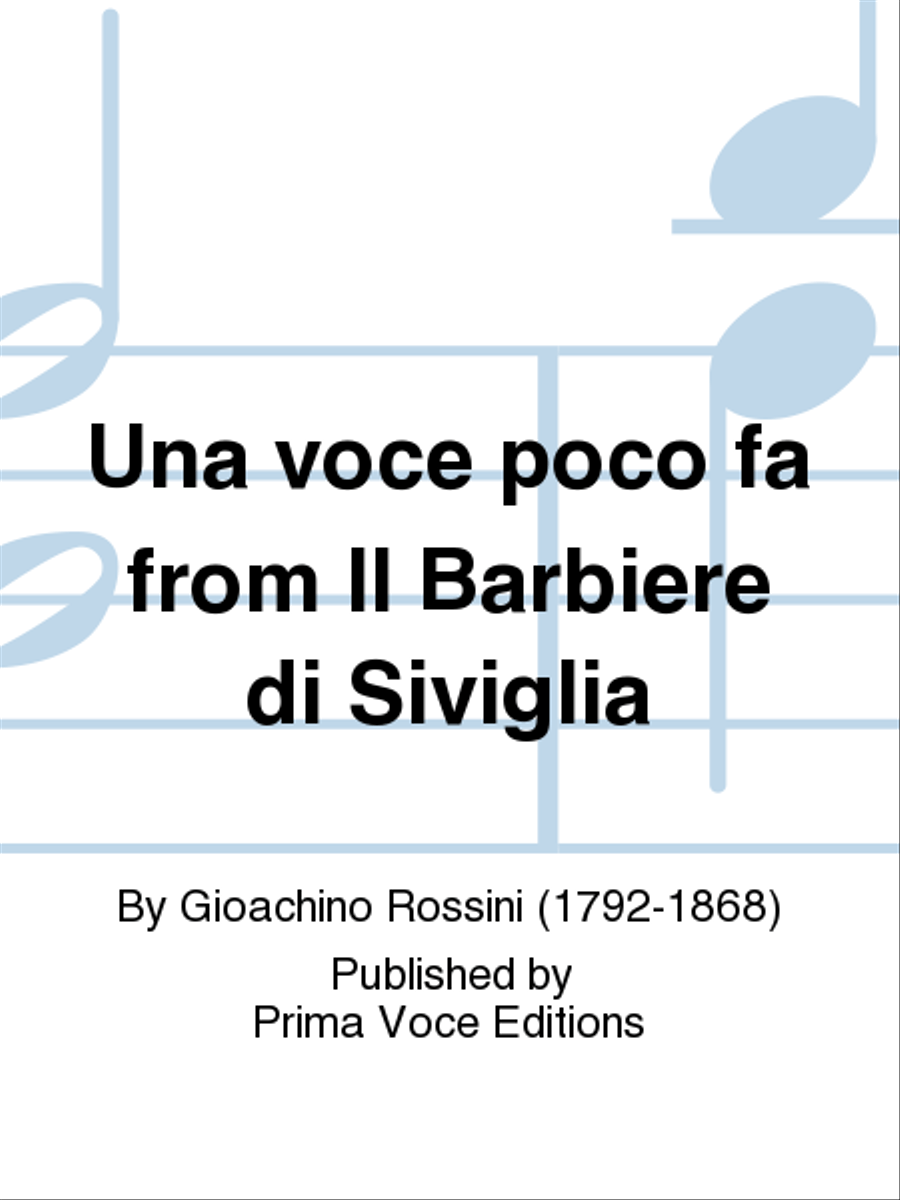 Una voce poco fa from Il Barbiere di Siviglia Mezzo-Soprano Voice scores gallery preview page 1