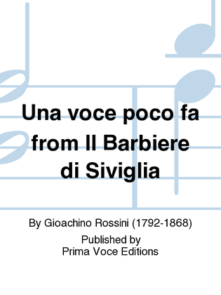 Book cover for Una voce poco fa from Il Barbiere di Siviglia