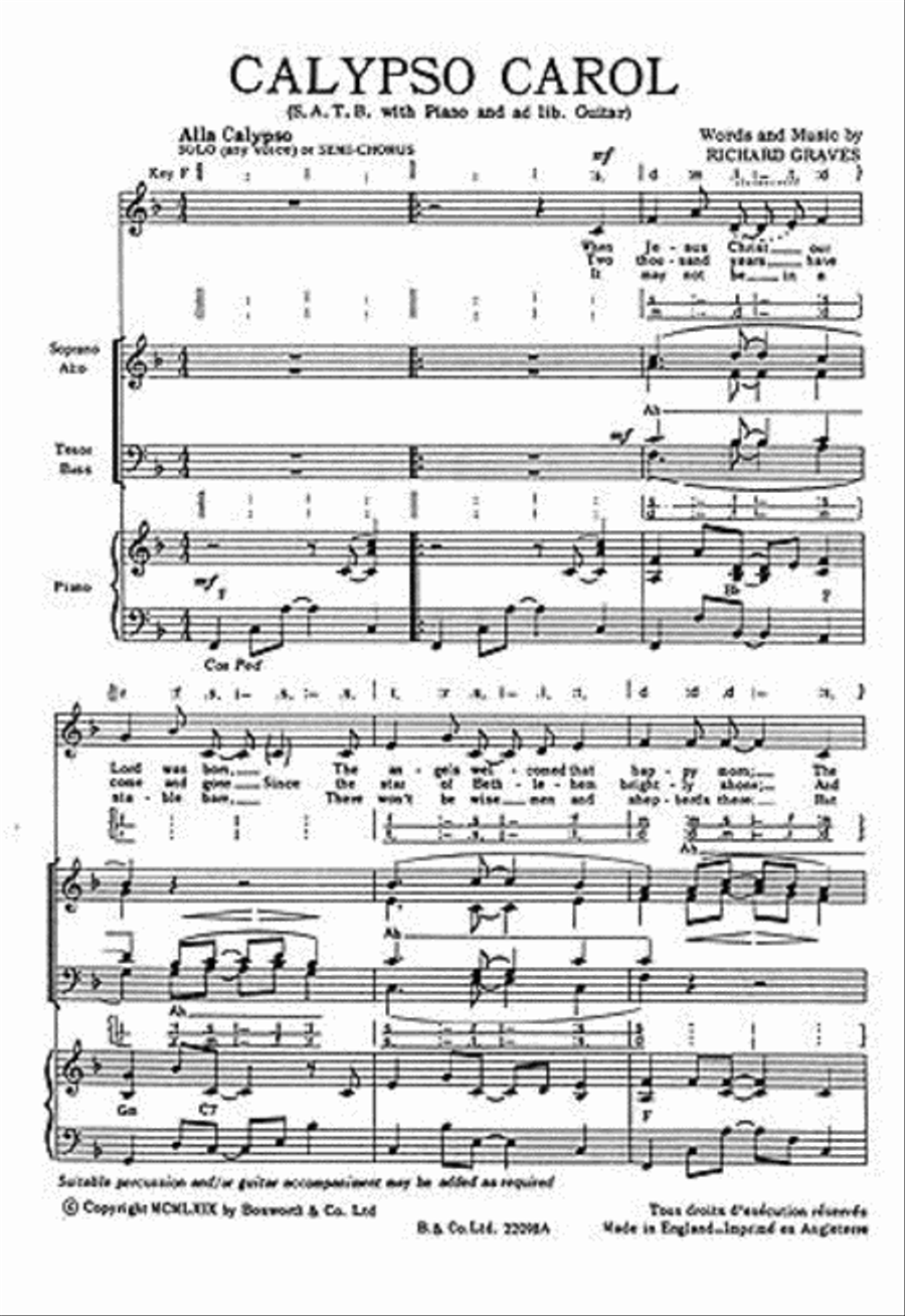 Calypso Carol 4-Part scores gallery preview page 2