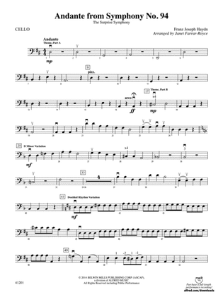 Andante from Symphony No. 94: Cello