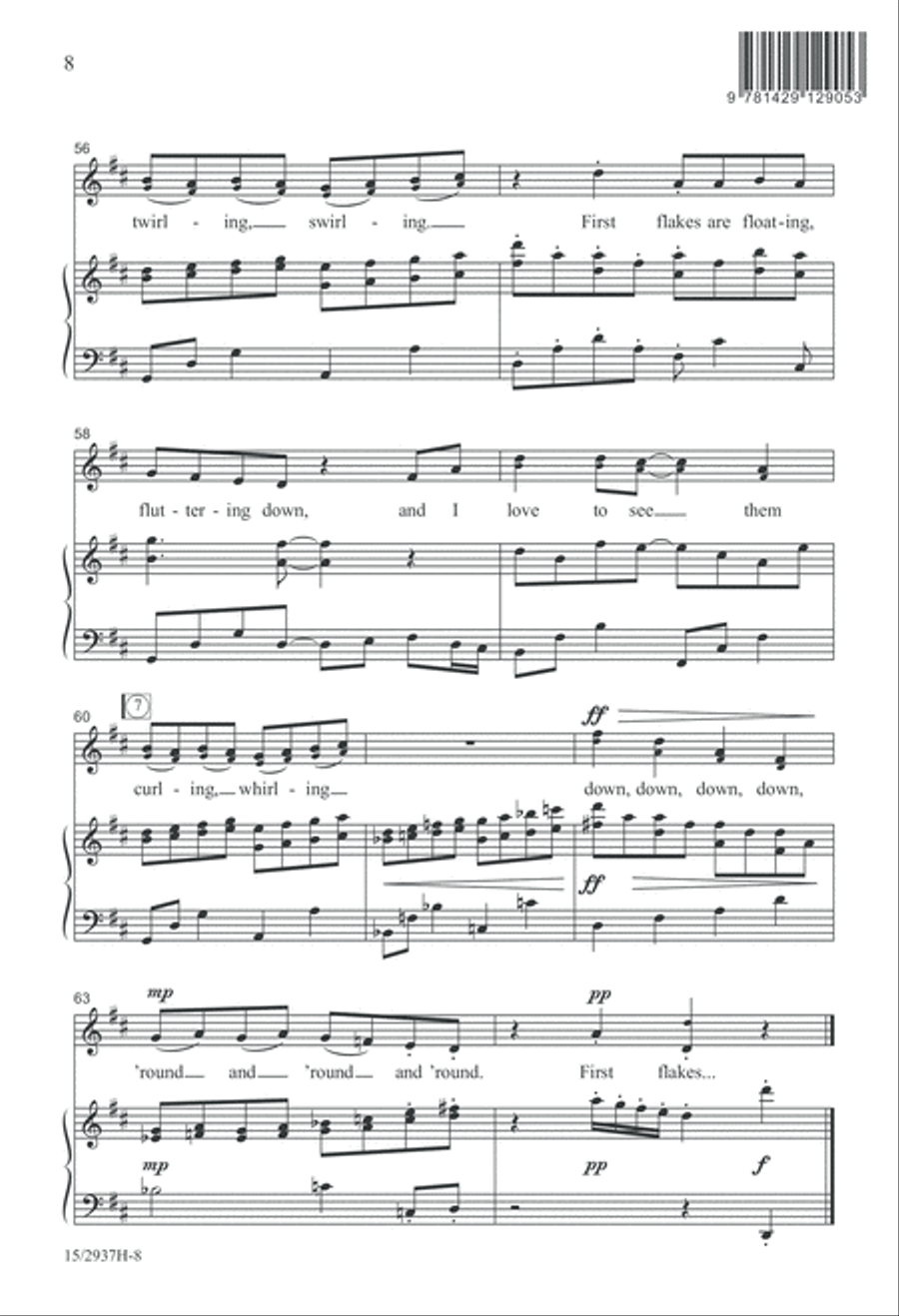 First Flakes First Flakes Unison Choir scores gallery preview page 9