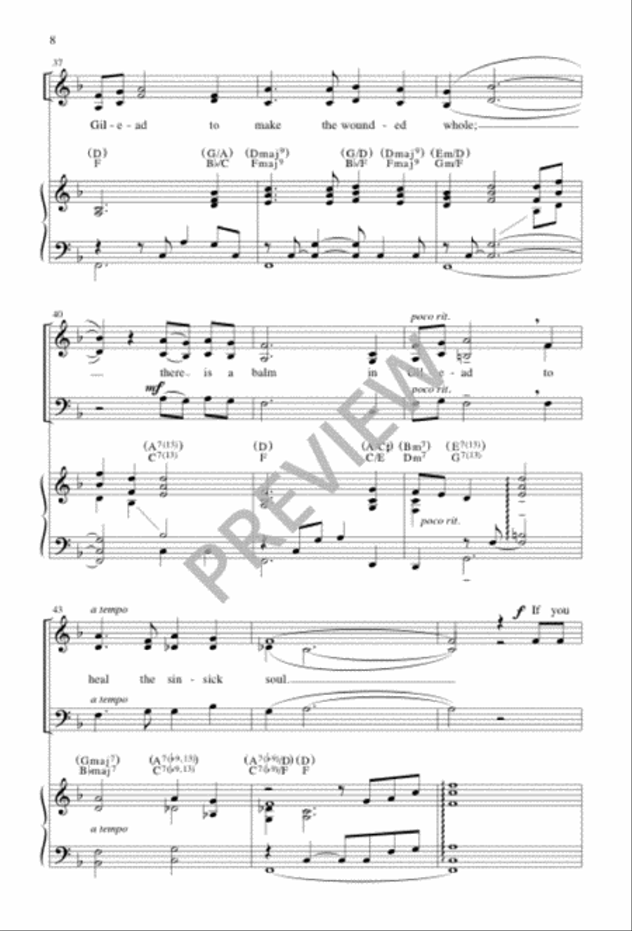 There Is a Balm in Gilead 3-Part scores gallery preview page 7
