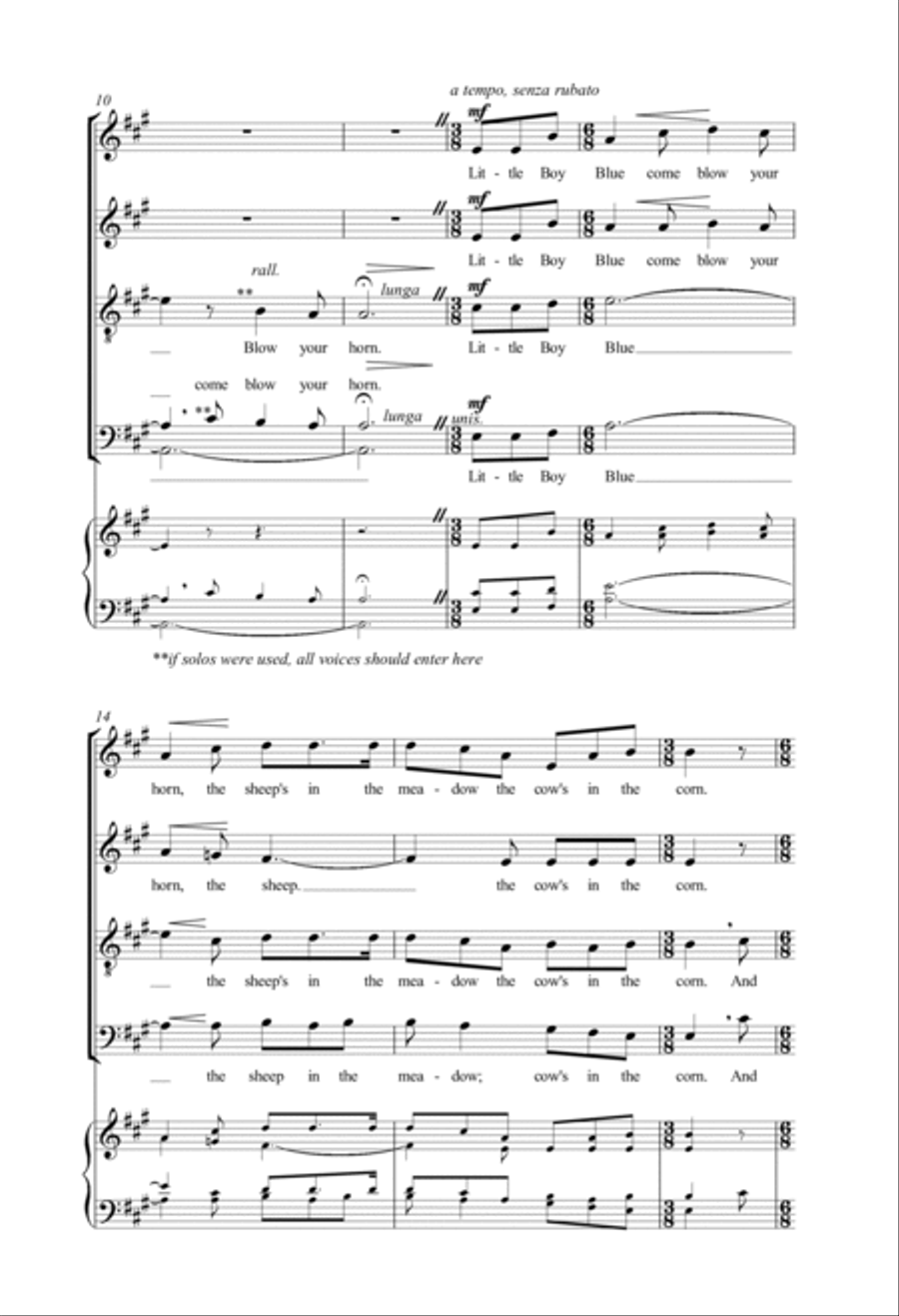 Little Boy Blue 4-Part scores gallery preview page 3