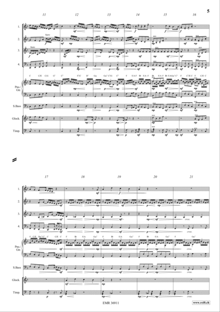 Trumpet Voluntary Woodwind Quartet scores gallery preview page 4