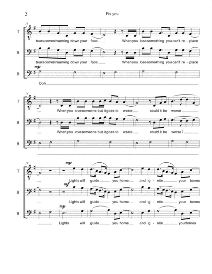 Fix You Fix You 3-Part scores gallery preview page 2