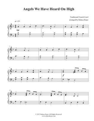 Angels We Have Heard On High (Gloria in excelsis Deo) early intermediate piano