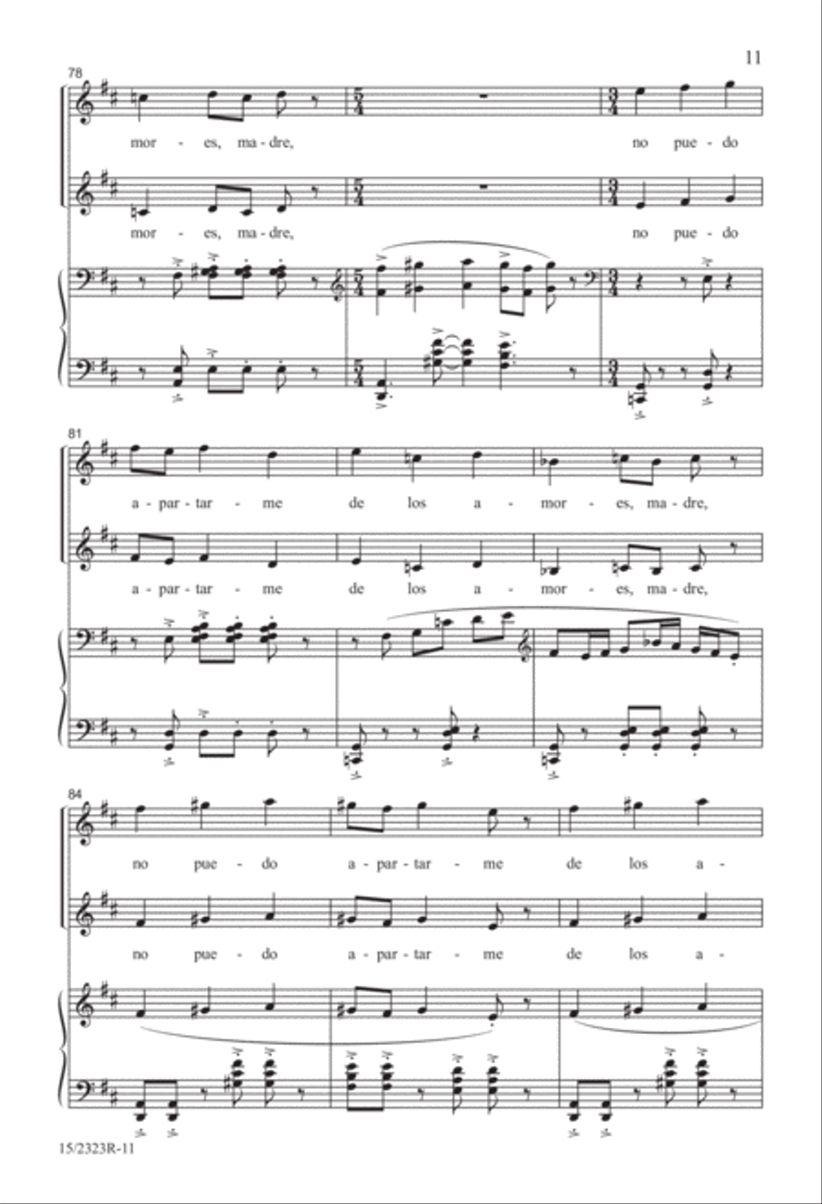 No puedo apartarme (I can't give up) SSA scores gallery preview page 11