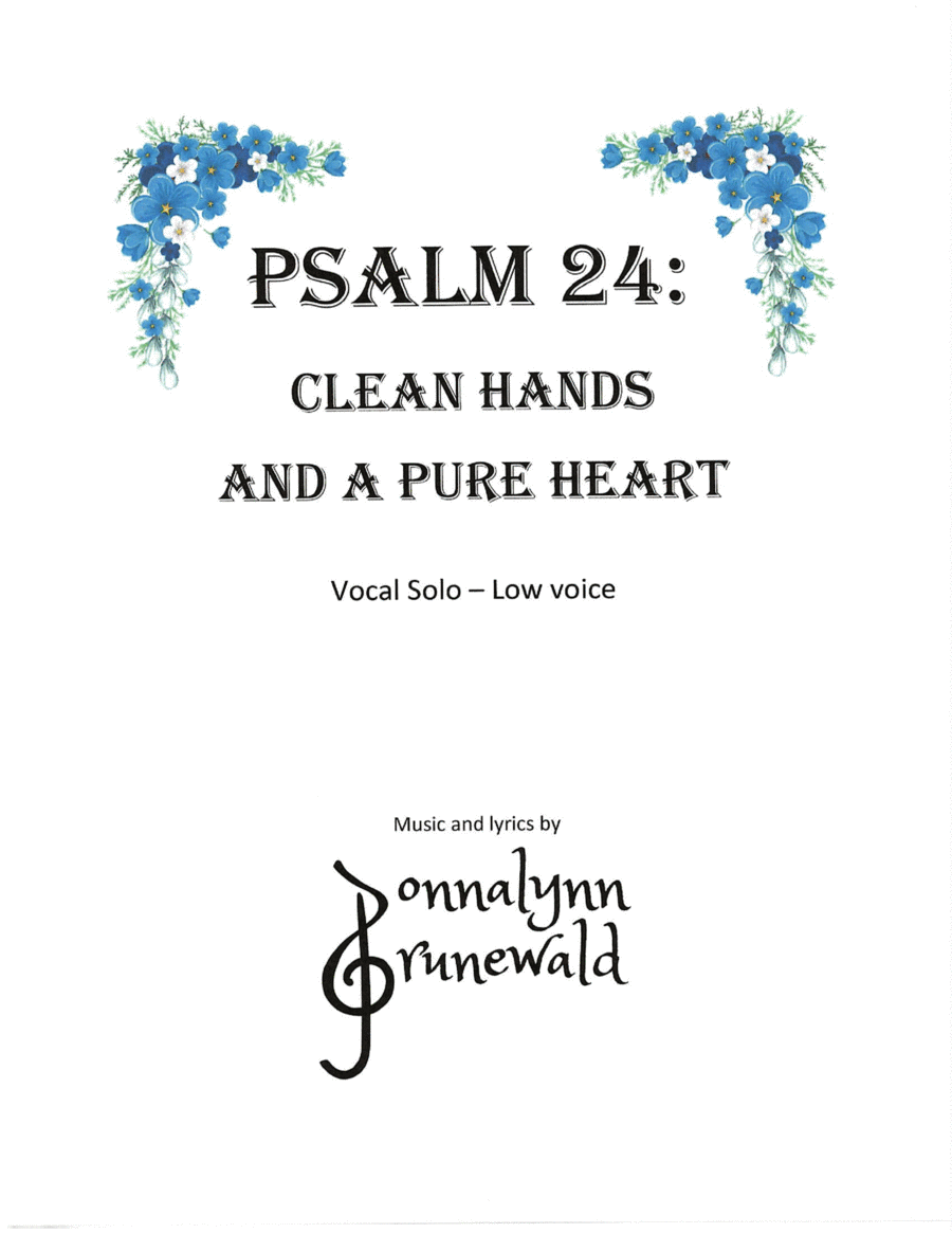 Psalm 24: Clean Hands and a Pure Heart 3-Part scores gallery preview page 1
