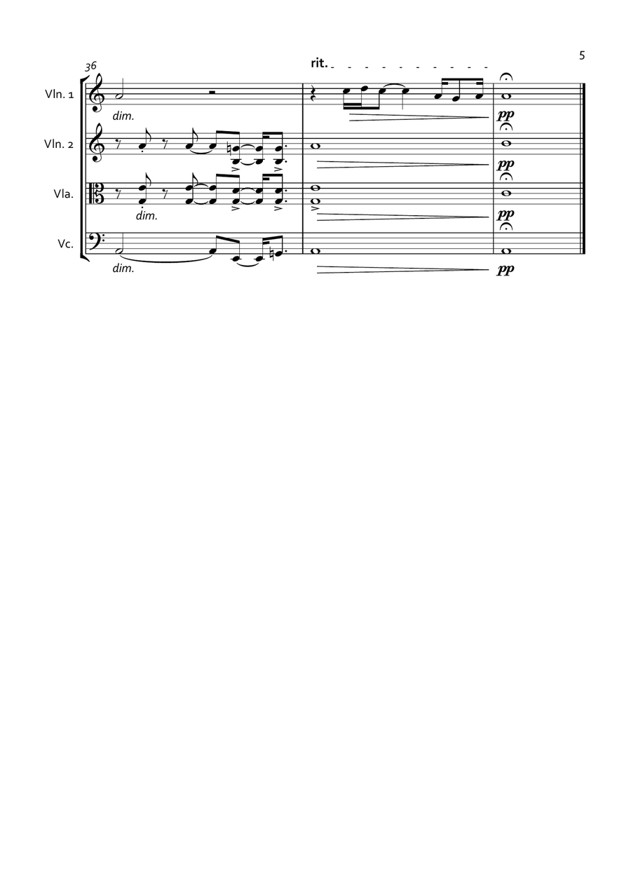 Ain't No Sunshine String Quartet scores gallery preview page 5