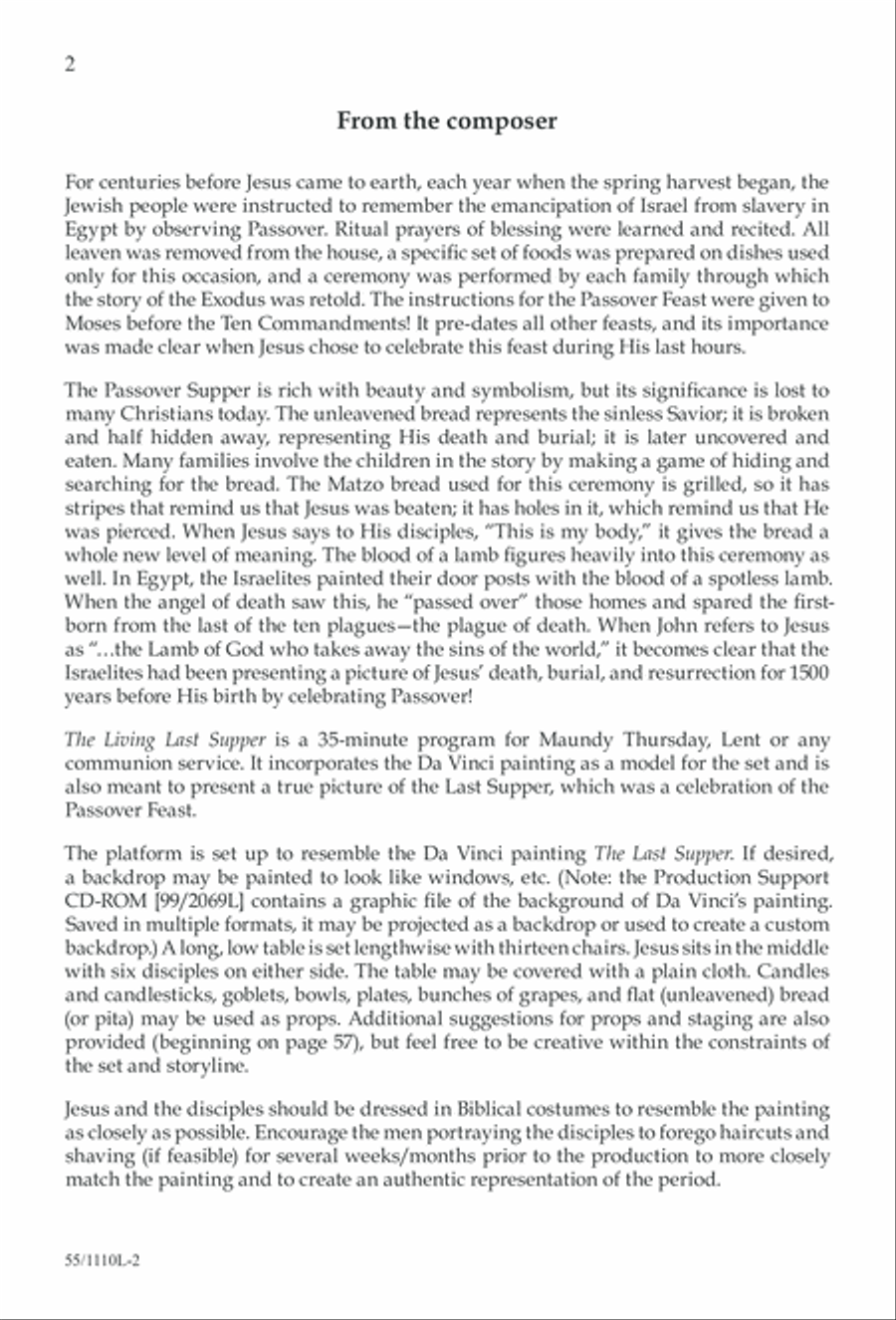 The Living Last Supper 4-Part scores gallery preview page 3