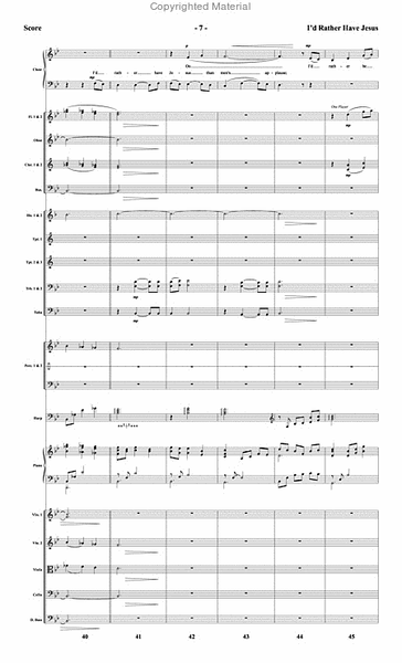 I'd Rather Have Jesus - Orchestral Score and Parts image number null