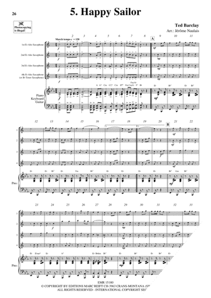 4 Alto Saxophones & Piano Vol. 6 image number null