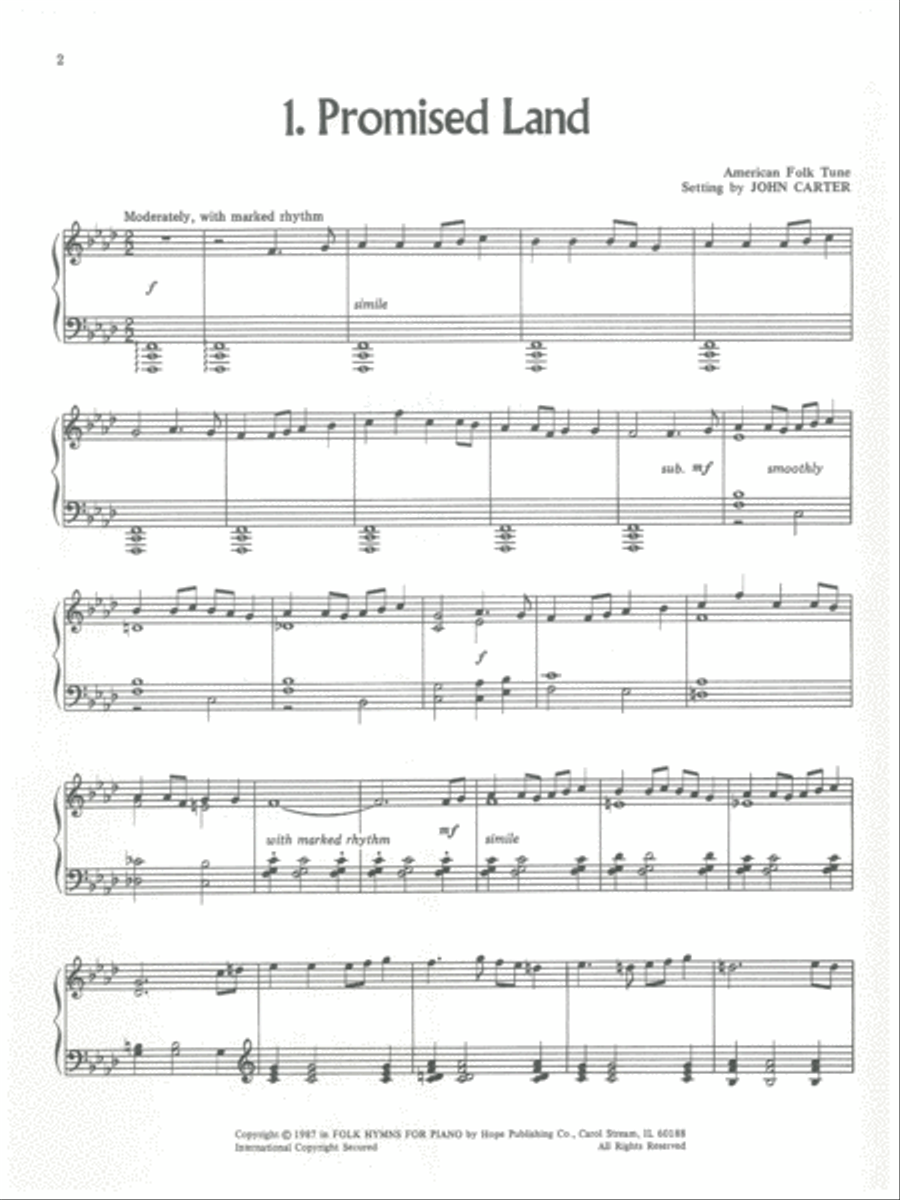 Folk Hymns for Piano Folk Hymns for Piano Piano Solo scores gallery preview page 2