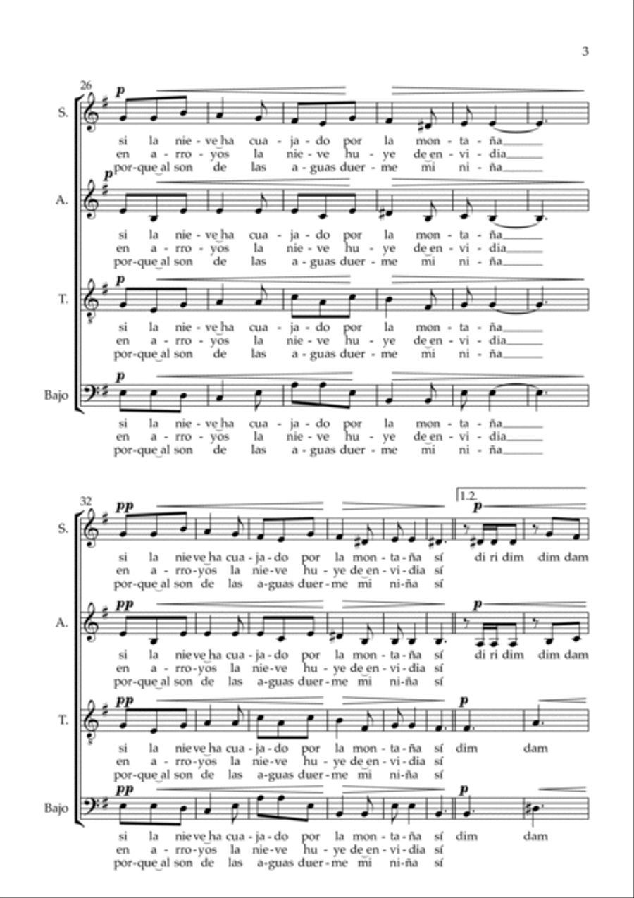 ¿Dónde va de mañana? ¿Dónde va de mañana? 4-Part scores gallery preview page 3