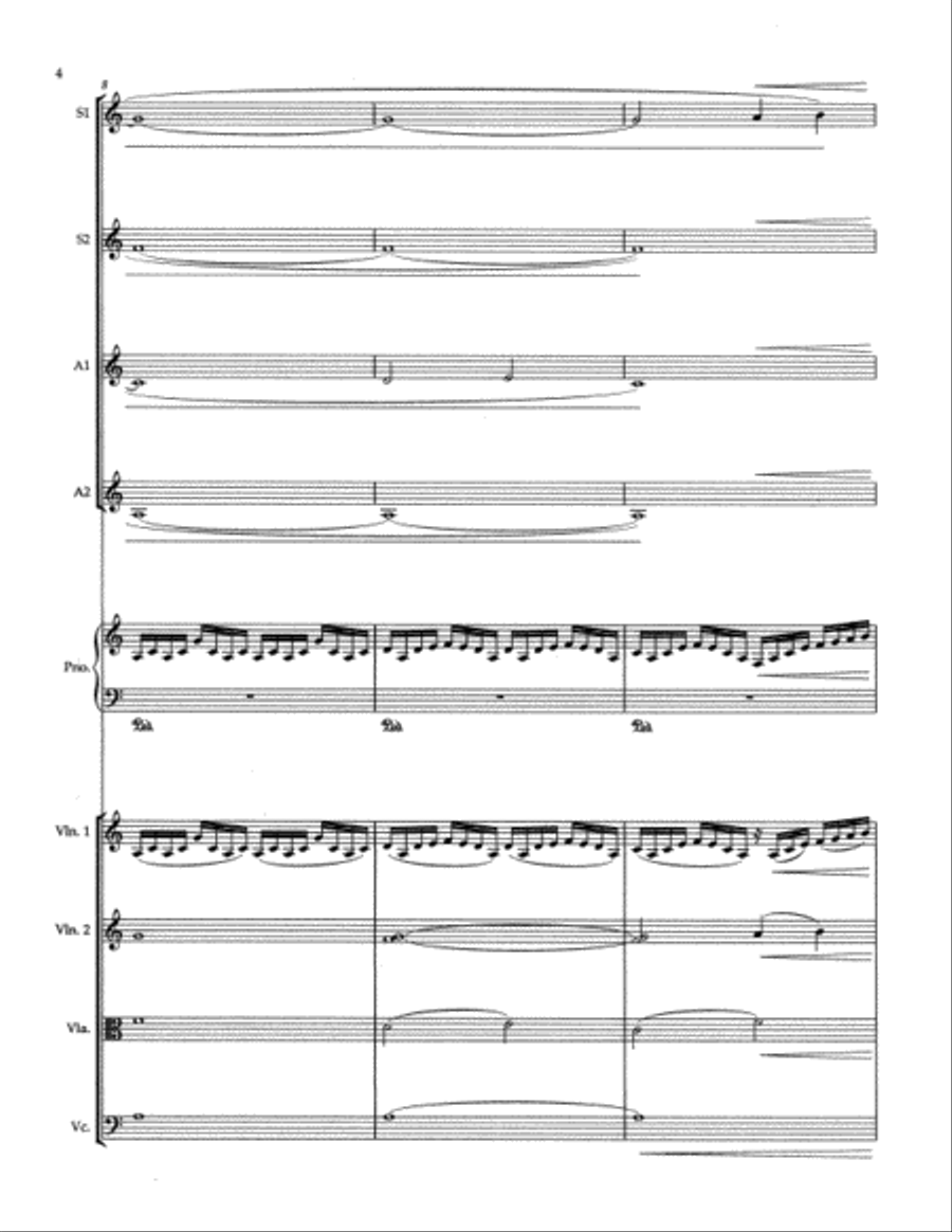Tundra (Full Score and String Quartet Parts) Choir scores gallery preview page 5