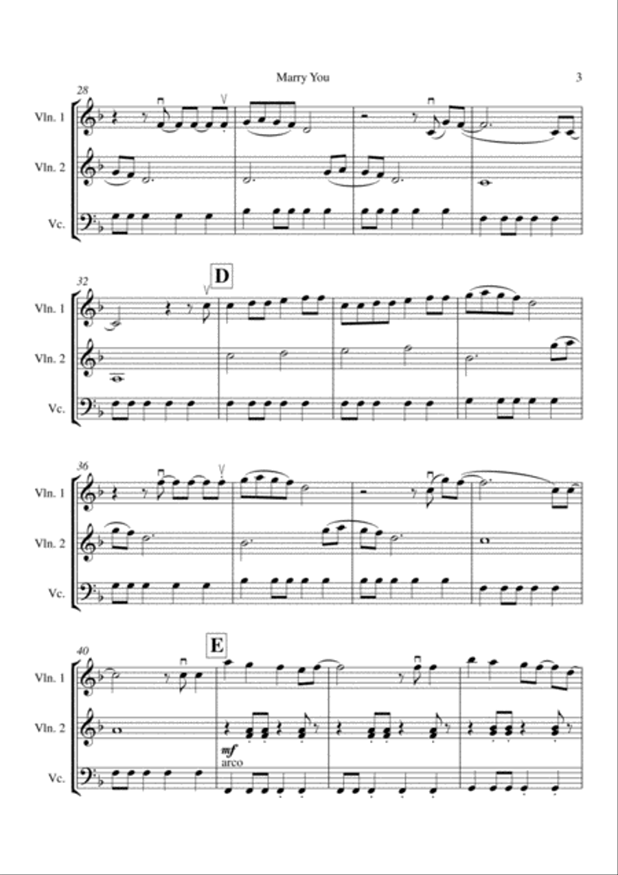 Marry You String Trio scores gallery preview page 4