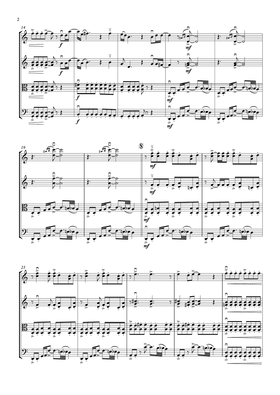 Come Together String Quartet scores gallery preview page 4